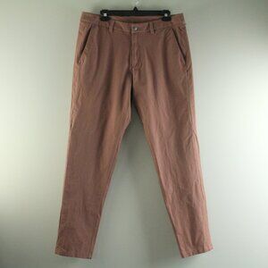 Lululemon Commission Slim Fit Warpstreme Breathable Chino Earth Clay Pants 34